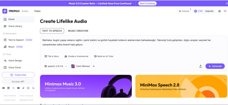 ElevenLabs ve MiniMax 2