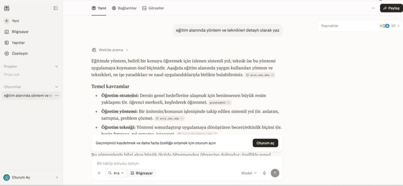 NotebookLM ve Perplexity 2